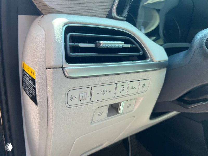 Панель управления слева от руля с кнопками ассистентов и регулировок в Hyundai Palisade Prestige, крупный план элементов управления.