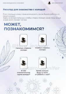 Схема расклада на знакомство с колодой