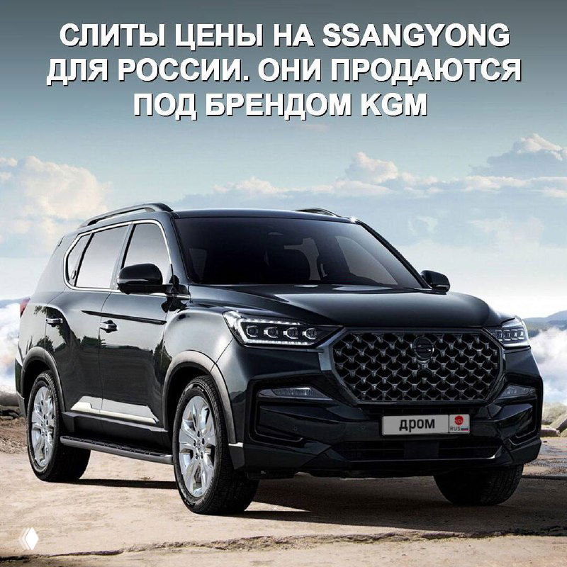 Слиты цены и спецификации SsangYong для России
