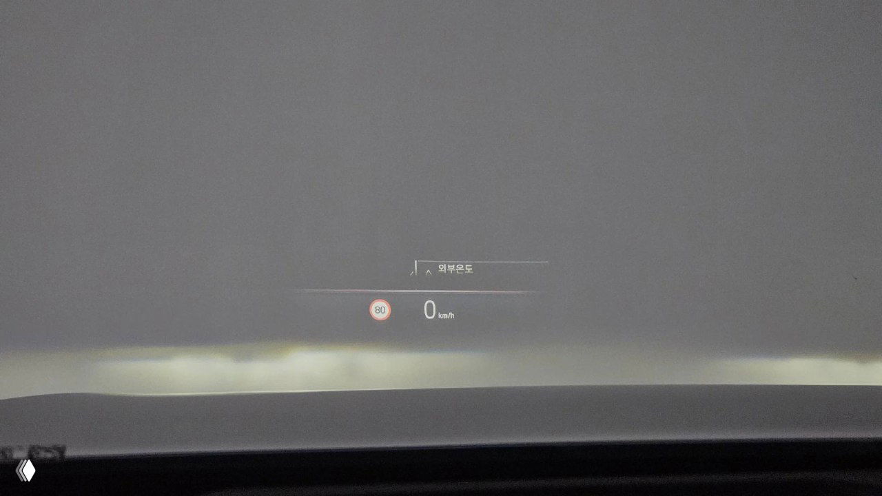 Проекционный дисплей (HUD) на лобовом стекле BMW X3 показывает скорость и дорожные знаки на фоне затемнённого стекла.