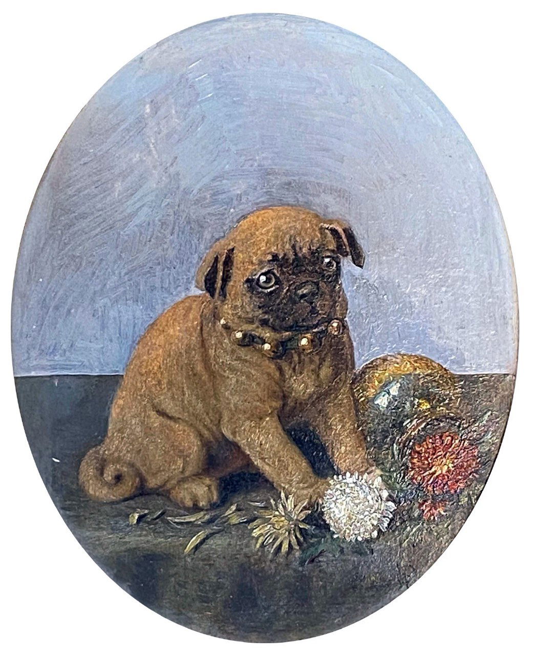 Щенок с цветами — Horatio Henry Couldery