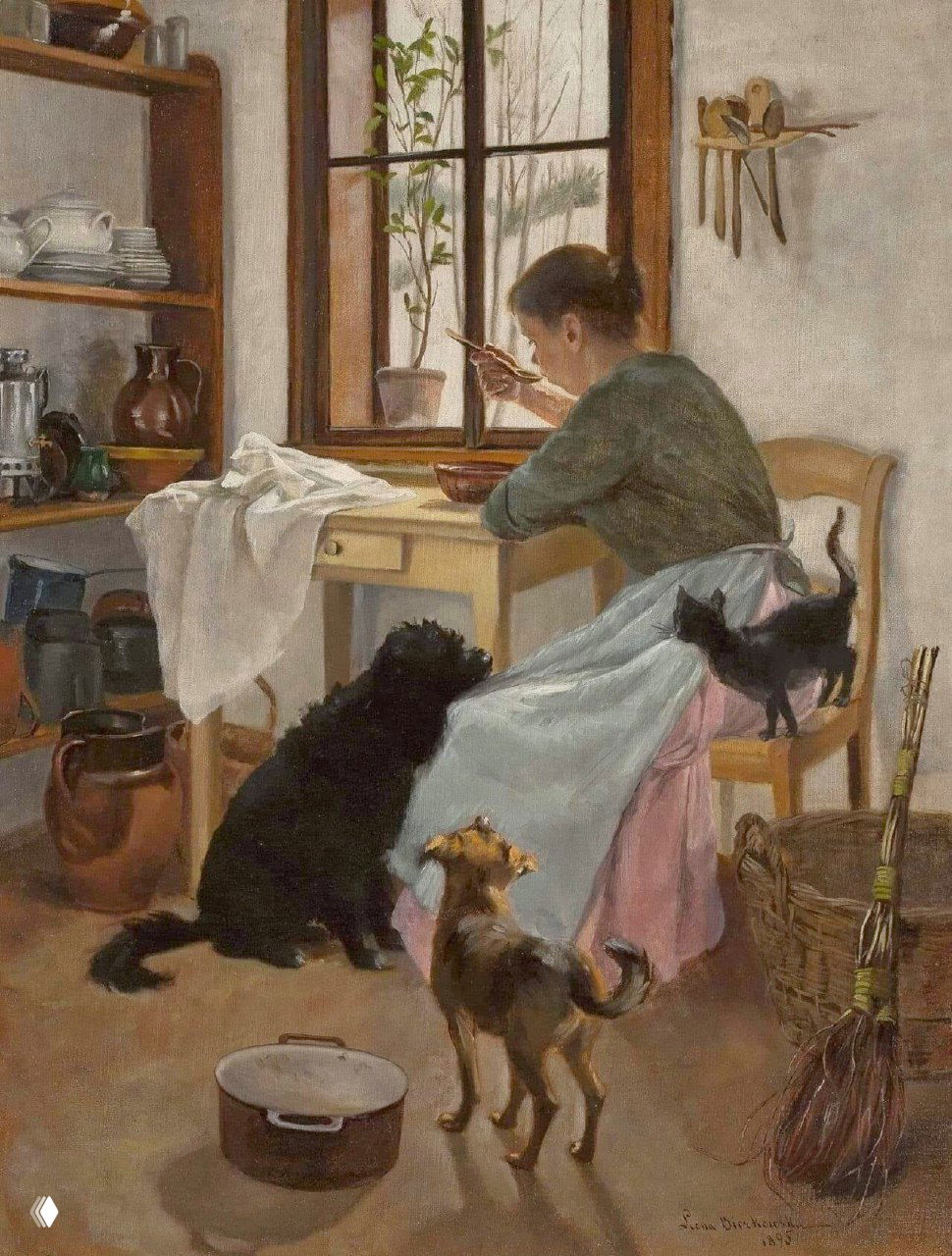 В комнате — Leona Bierkowska (1855–1910)