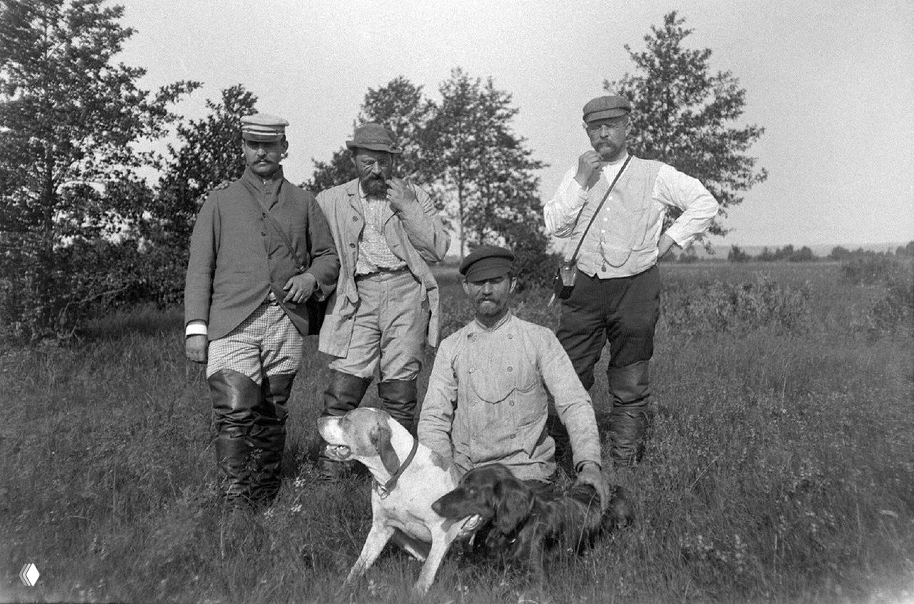 Александр Живаго и Борис Востряков на испытаниях собак (1897–1899)
