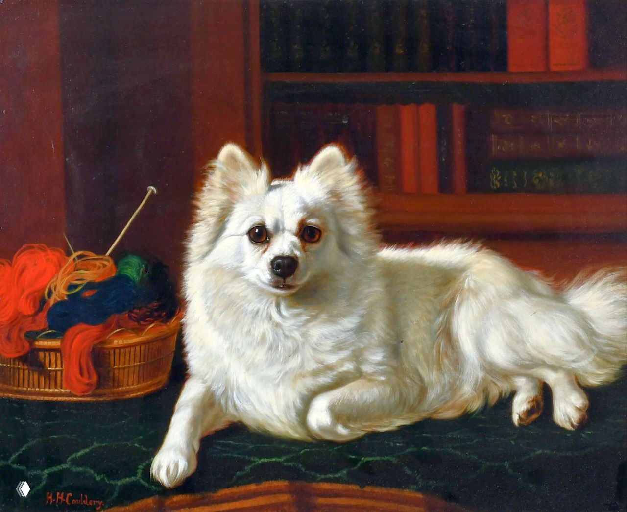 Померанский шпиц в интерьере — Horatio Henry Couldery