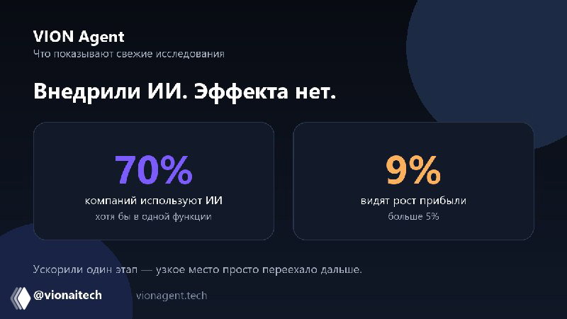Внедрили ИИ. Эффекта нет.