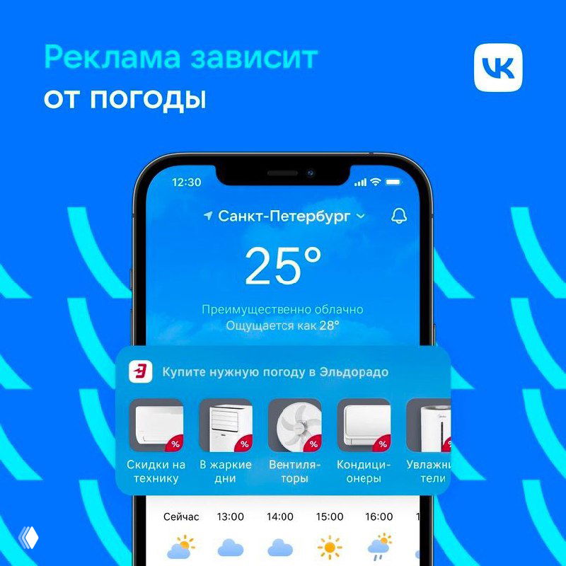 Реклама VK, привязанная к погоде