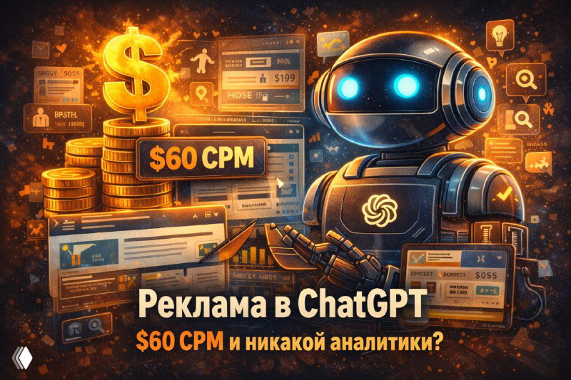 OpenAI тестирует рекламу в ChatGPT с CPM $60