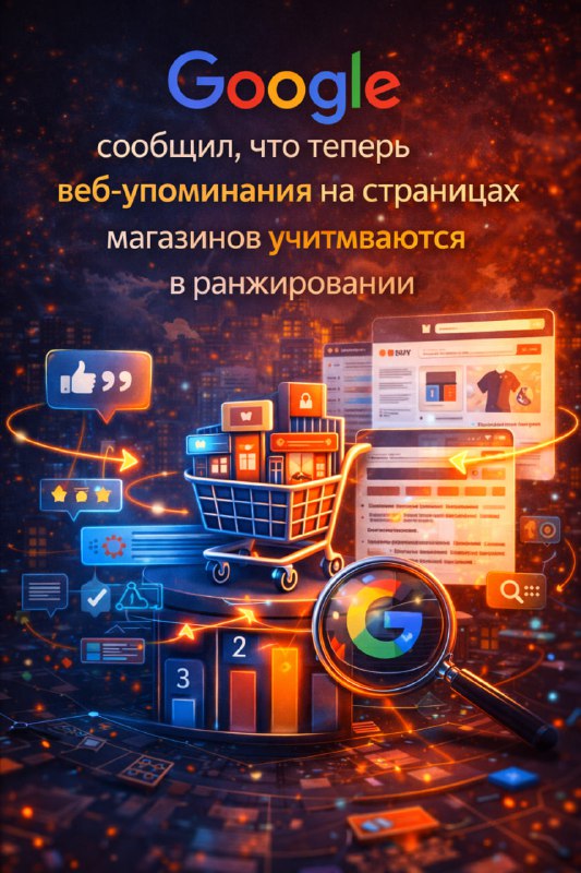 Google: веб‑упоминания магазинов влияют на ранжирование