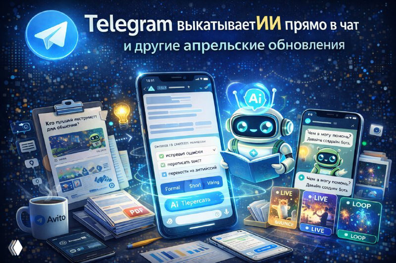 Telegram: ИИ в чате и апрельские обновления