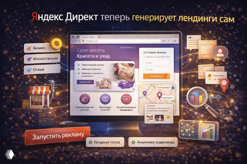 Яндекс Директ теперь генерирует лендинги сам