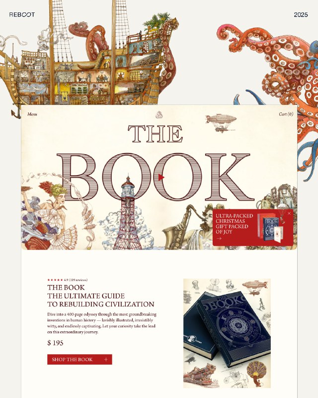Главные изобретения человечества: редизайн сайта The Book