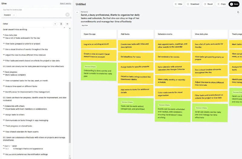 Uiino — ИИ‑сервис для проектирования user story
