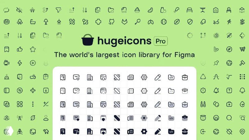 Hugeicons Pro — набор из 25 000+ иконок