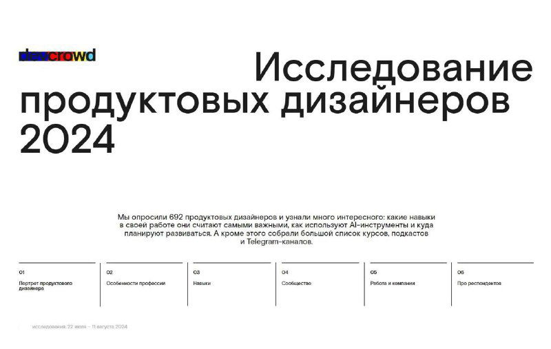 Исследование продуктовых дизайнеров — 2024