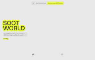 Скриншот демо‑версии Soot: светло‑серый фон, яркая желтая надпись «SOOT WORLD», минималистичный интерфейс для мудбордов