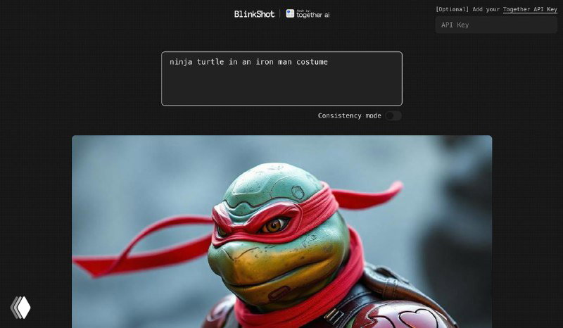 BlinkShot — браузерный генератор на Flux Pro 1.1