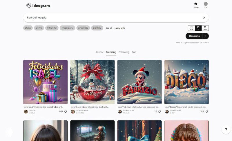 Ideogram AI v0.2 — бесплатная нейросеть для изображений