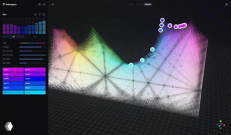 Colorspace — палитры в OKLCH, OKHSL и CIELAB
