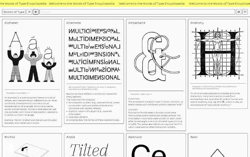 Words of Type — многоязычный словарь типографики