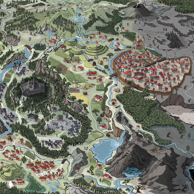 Fictional map — фентезийные карты Энио Салданьи