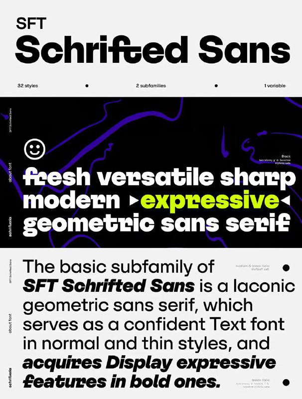 SFT Schrifted Sans — геометрический гротеск
