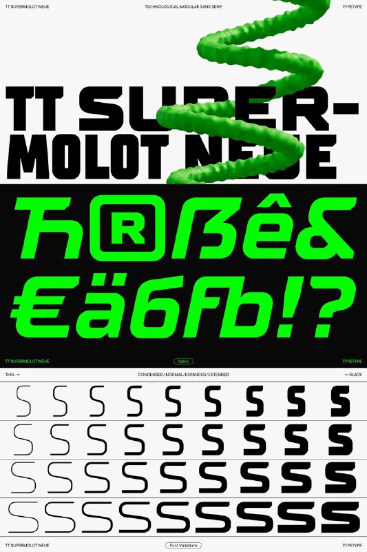 TT Supermolot Neue — обновлённый модульный гротеск