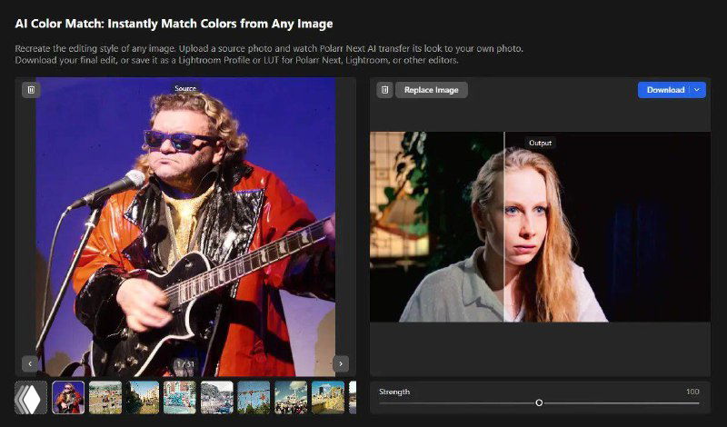 AI Color Match — создание LUT по фото