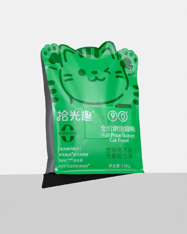 Shiguangqu — упаковка кошачьего корма в форме кота