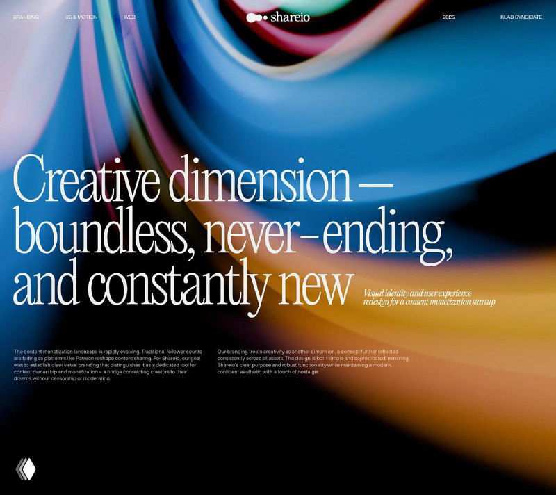 Shareio — брендинг платформы для монетизации