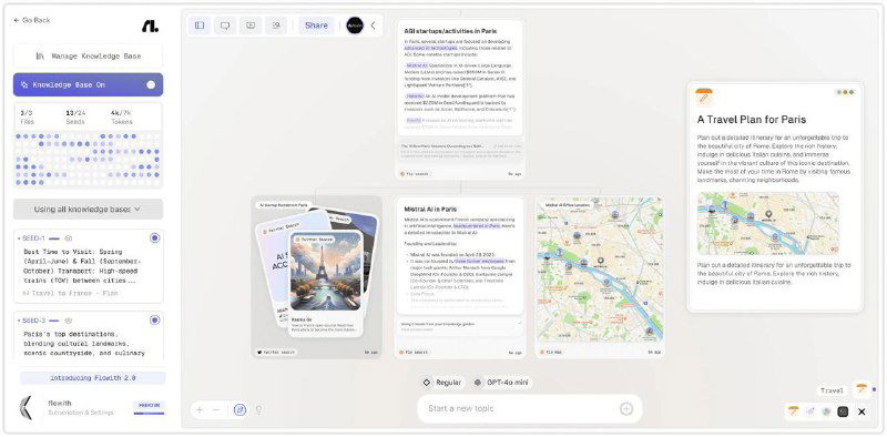 Flowith — «бесконечный» ИИ‑агент для проектов