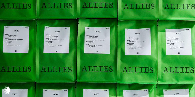Минималистичный брендинг кофе Allies