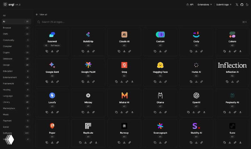 SVGL v4.2 — библиотека логотипов в SVG