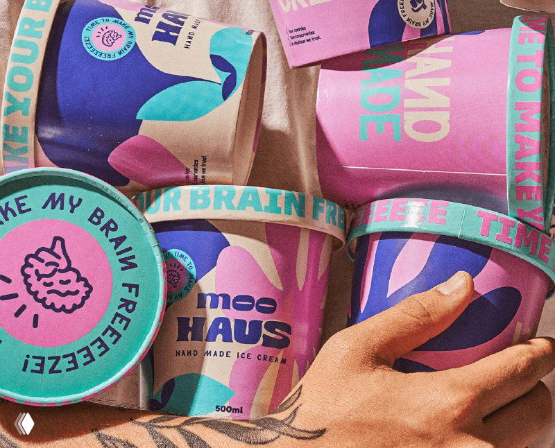 Оформление линейки мороженого Moohaus