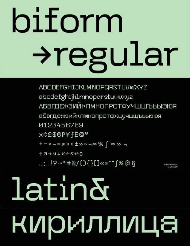 Biform: технологичный моноширинный гротеск