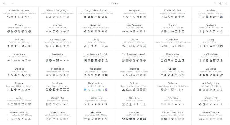 Icônes — агрегатор бесплатных наборов иконок
