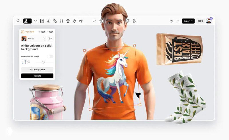 Recraft Mockup Generator — уникальные мокапы