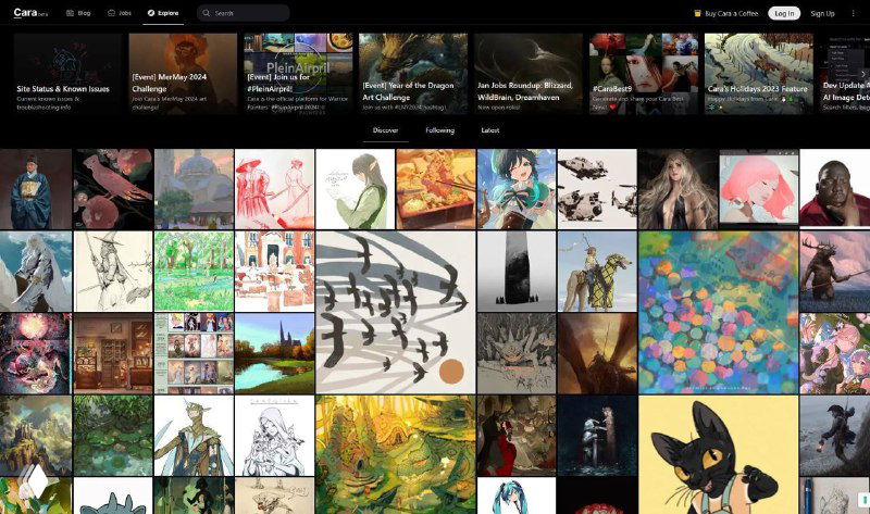 Cara — платформа для дизайнеров с фильтром ИИ