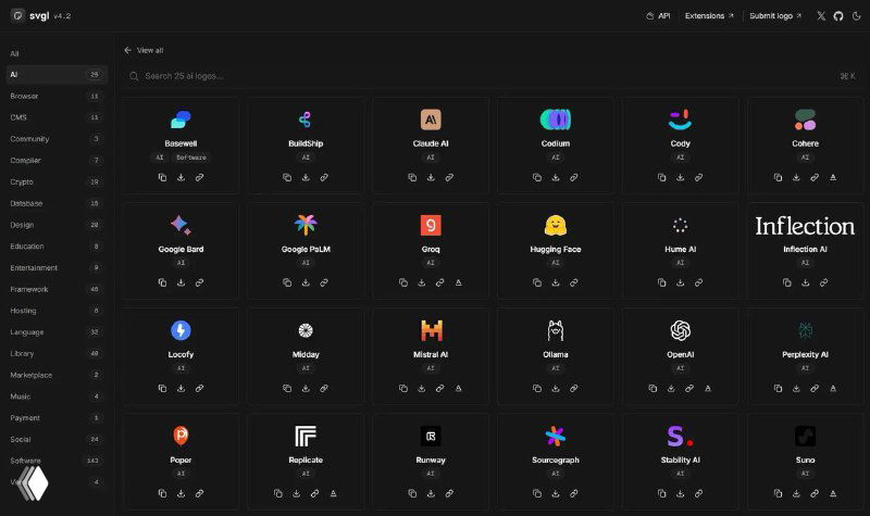 SVGL v4.2 — библиотека логотипов в SVG