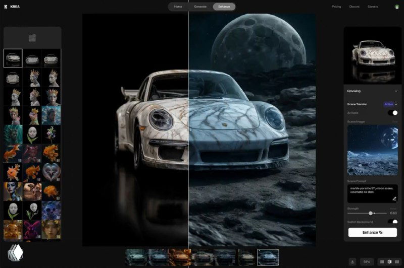 KreaAI: Scene Transfer для переноса объектов