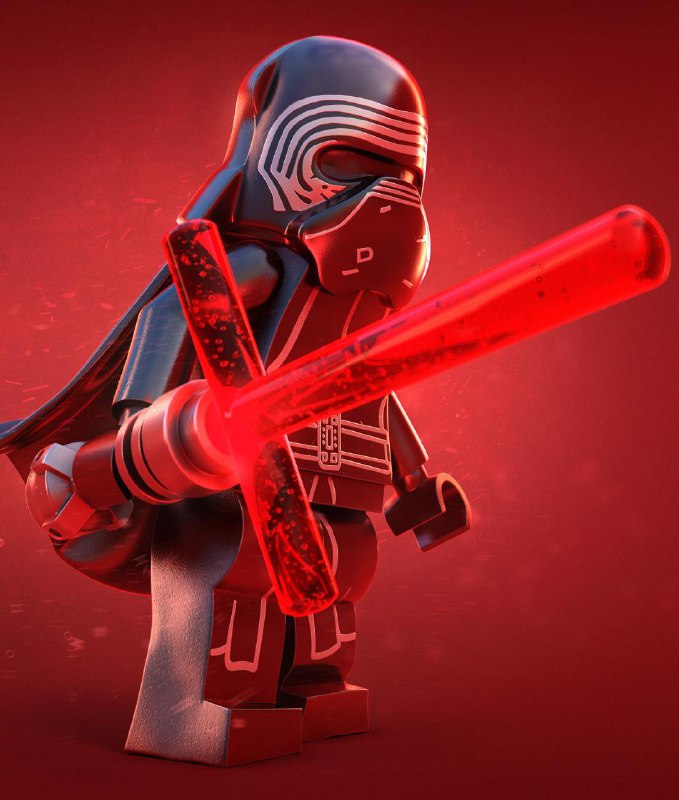 Стиллизованная фигурка в образе рыцаря с светящимся лазерным мечом, комбинирующая пластмассовую игрушечную эстетику и высокую детализацию материалов.