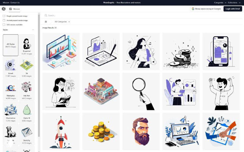 Pictographic — 40 тысяч иллюстраций и плагин Figma