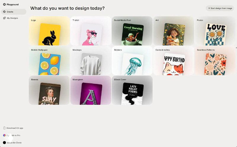 Playground — обновлённый ИИ‑сервис для дизайнеров