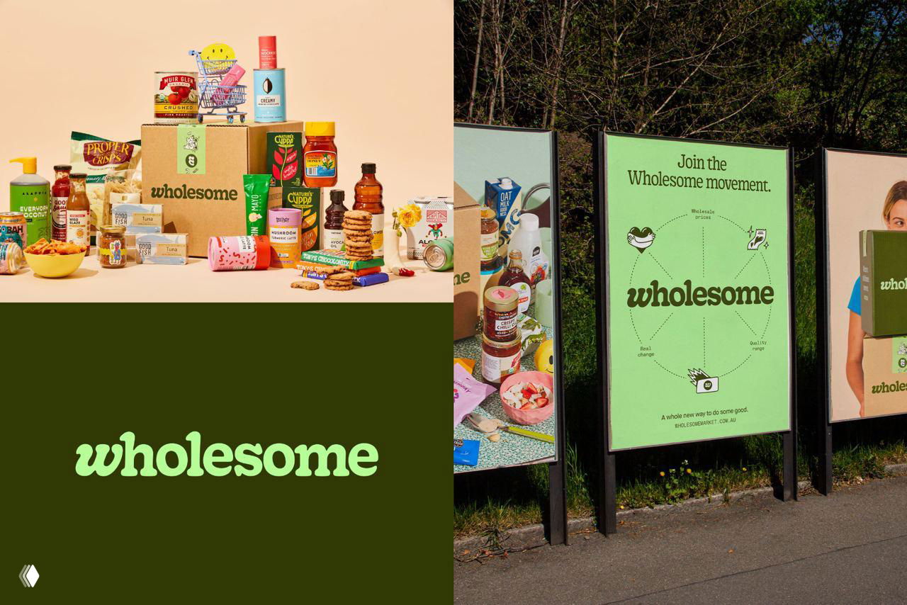 Айдентика австралийского магазина Wholesome
