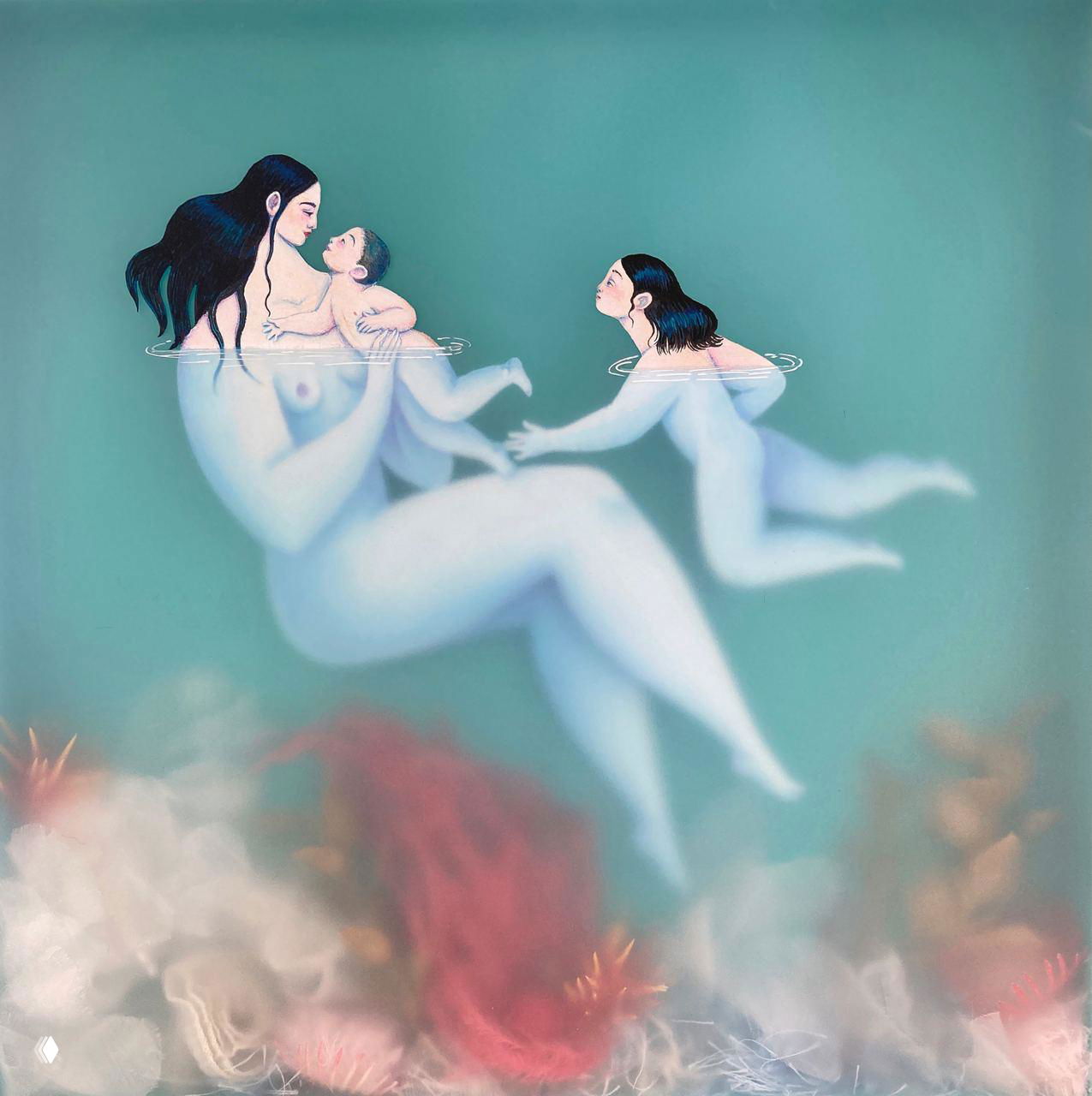 Безмятежные купальщицы в иллюстрациях Сони Алинс