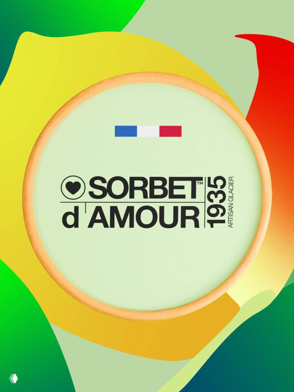Упаковки французского мороженого Sorbet d'Amour