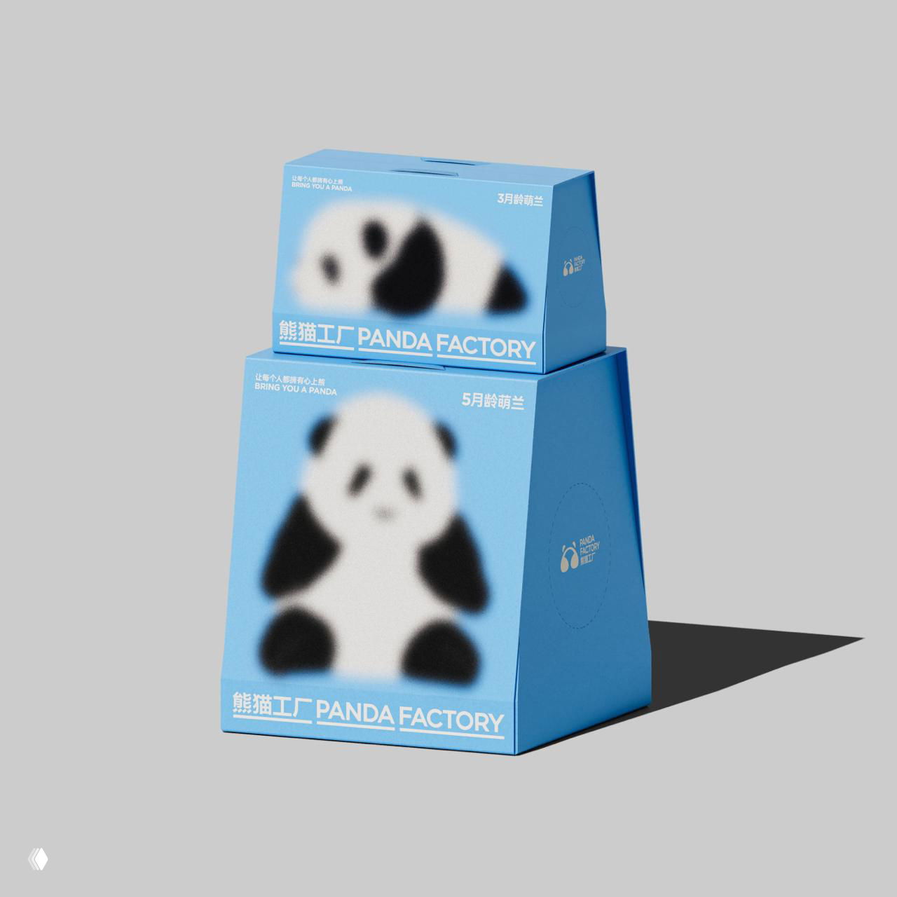 Упаковки реалистичных плюшевых панд Panda Factory