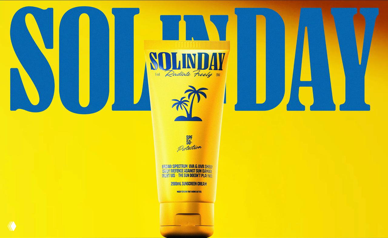 Фирменный стиль бренда солнцезащитных кремов Solinday