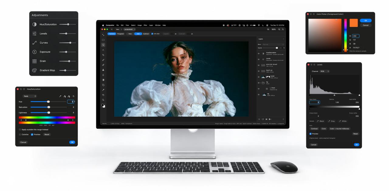 Compositor — бесплатный редактор растровой графики для macOS