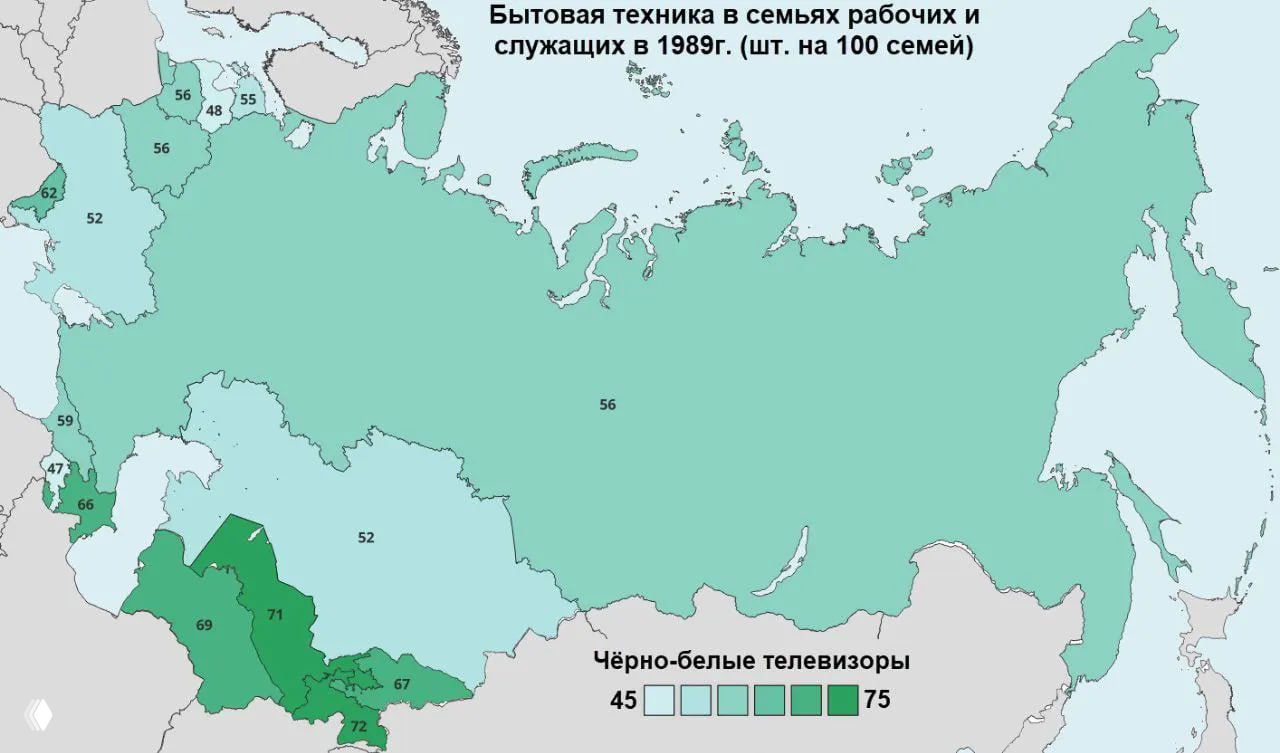 Бытовая техника в домах советских горожан, 1989