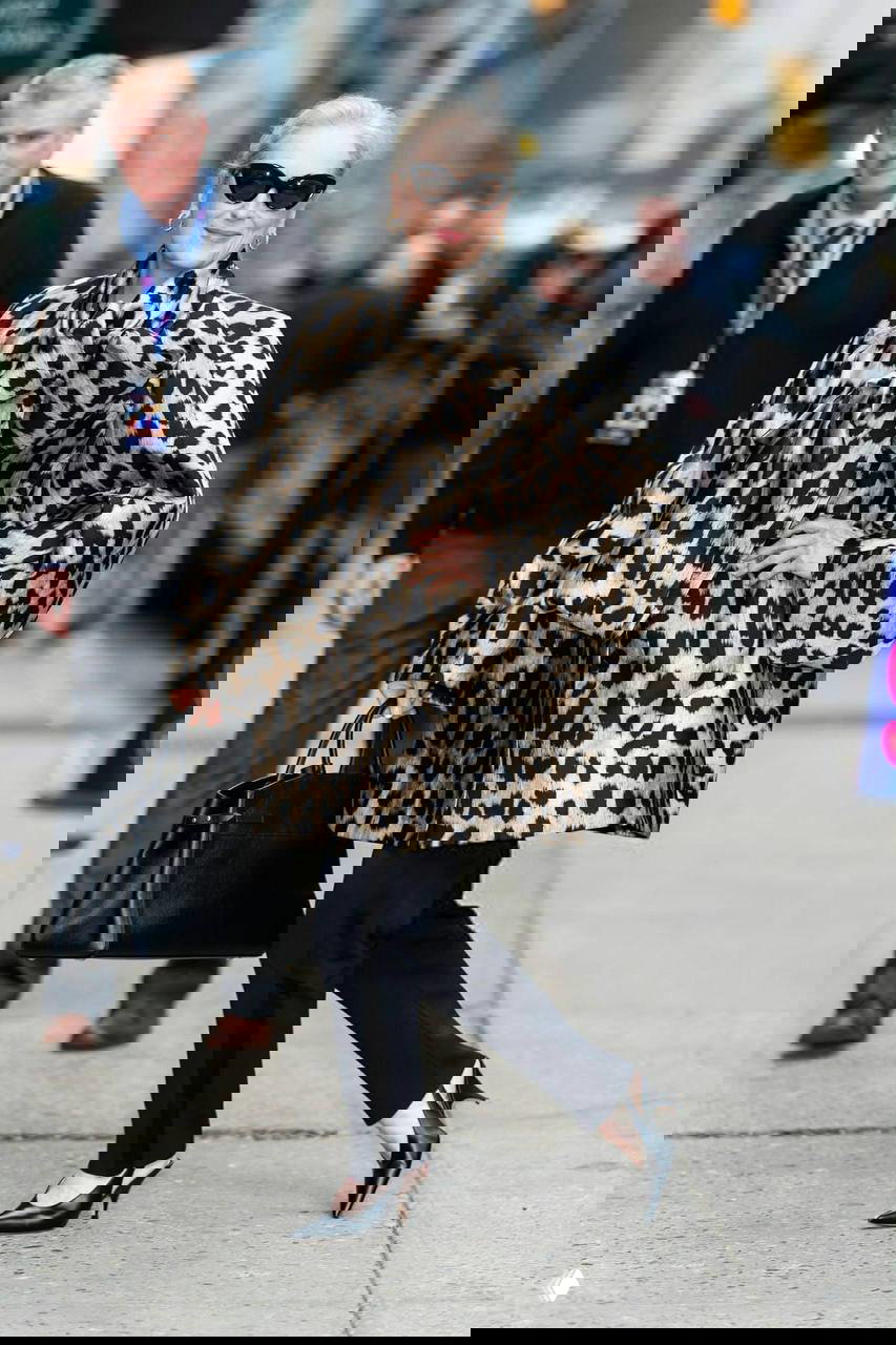 Мэрил Стрип в пальто Givenchy в Нью-Йорке